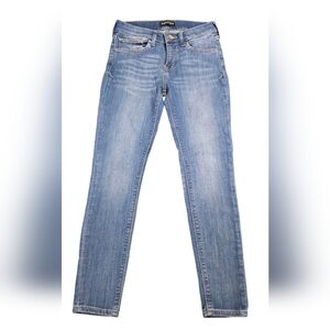 Express Light Blue Straight Leg Jeans